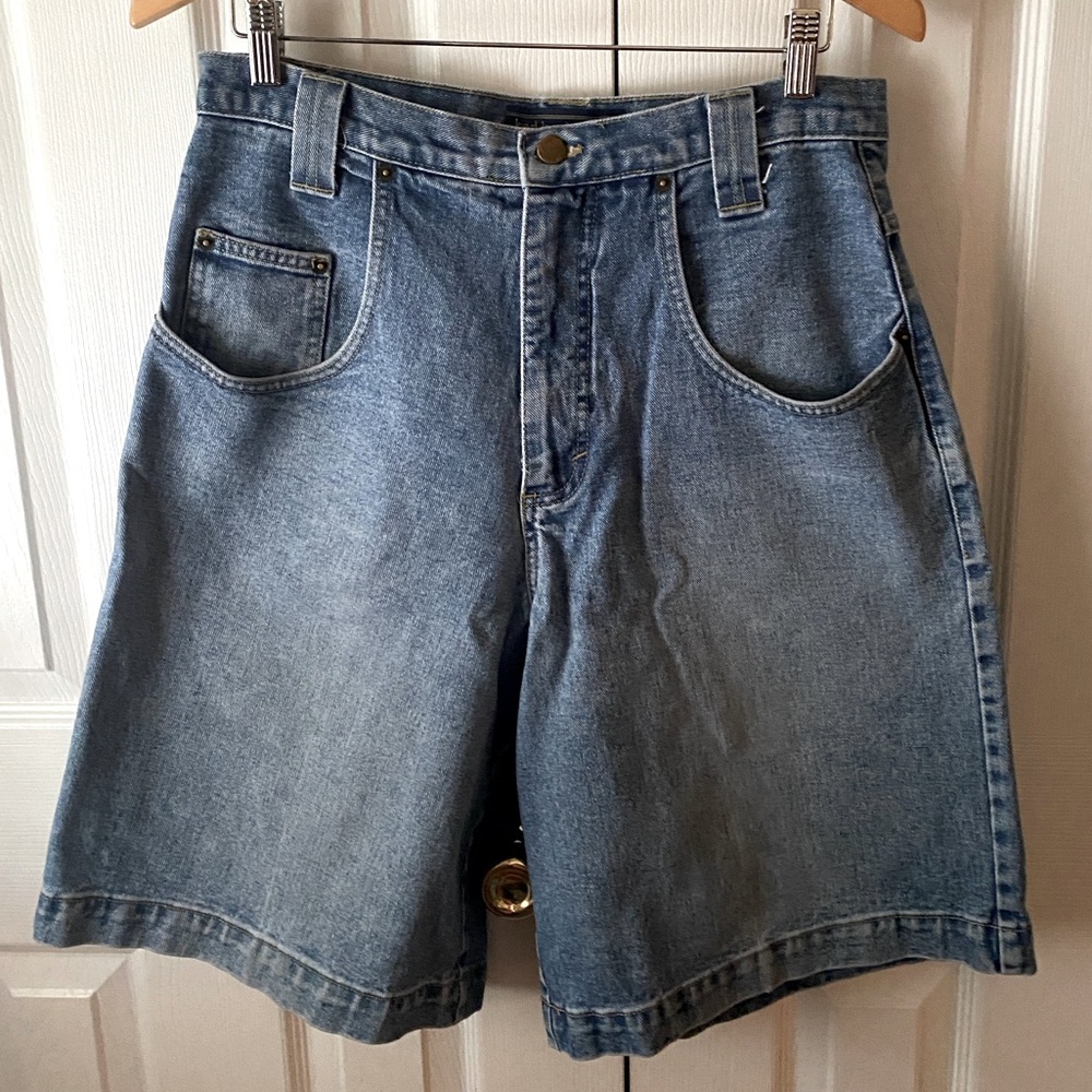 Karl Kani Men's Light Blue Denim Jean Shorts
